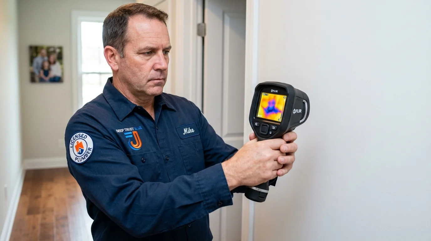 Thermal imaging leak detection by Johns Plumbing LLC in West Point